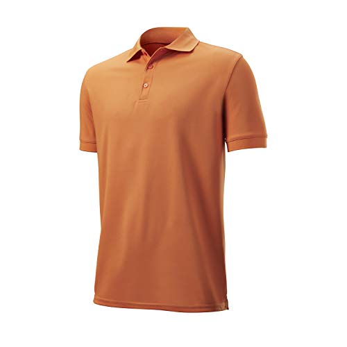 Wilson Herren Authentic Polo T-Shirt, Orange, LG von Wilson