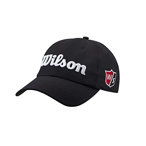 Wilson Herren Golf-Kappe, PRO TOUR, Polyester, Schwarz/Weiß, Einheitsgröße, WGH7000052 von Wilson