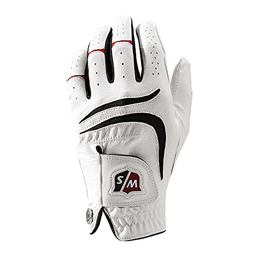 Wilson Staff Herren Golfhandschuh, Grip Plus, Material-Kombi, Größe: L, Rechtshand, MRH, weiß, WGJA00690L Wilson Staff Herren Golfhandschuh, Grip Plus, Material-Kombi, Größe: L, Rechtshand, MRH, weiß, WGJA00690L von Wilson