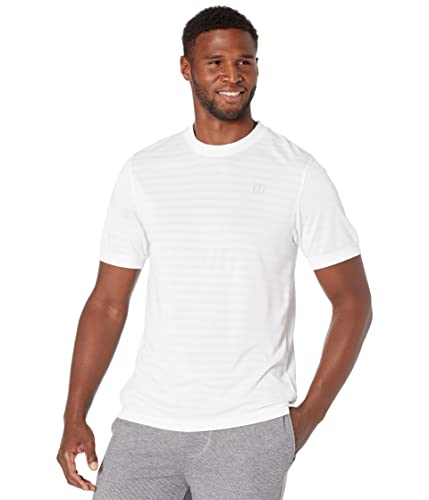 Wilson Herren Kurzarmshirt, STRIPE CREW, Polyester, Weiß, Größe M, WRA789204MD Wilson Herren Kurzarmshirt, STRIPE CREW, Polyester, Weiß, Größe M, WRA789204MD von Wilson