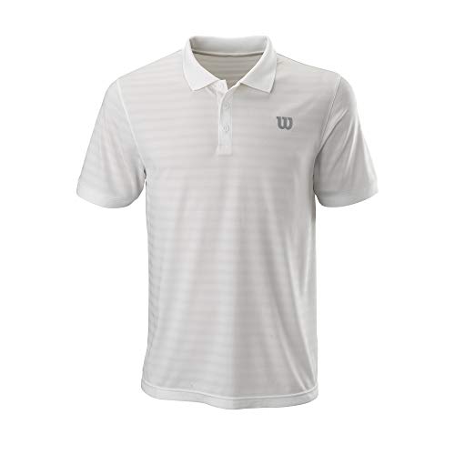 Wilson Herren Poloshirt, STRIPE POLO, Polyester, Weiß, Größe L, WRA789703LG Wilson Herren Poloshirt, STRIPE POLO, Polyester, Weiß, Größe L, WRA789703LG von Wilson