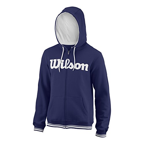 Wilson Herren Sport-Kapuzenweste, M Team Script FZ Hoody, Baumwolle/Polyester, Blau/Weiß, Größe: 2XL, WRA765903 Wilson Herren Sport-Kapuzenweste, M Team Script FZ Hoody, Baumwolle/Polyester, Blau/Weiß, Größe: 2XL, WRA765903 von Wilson