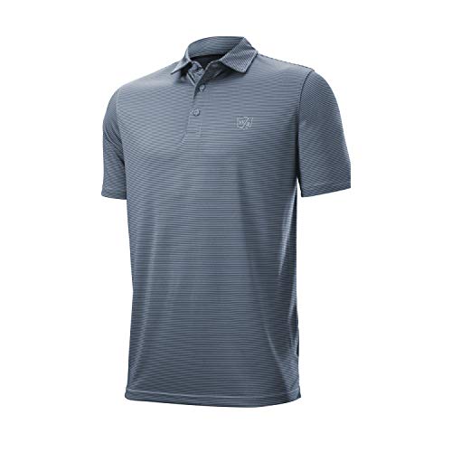 Wilson Herren T-Shirt Stripe Polo, Blue, XL, WGA700609 Wilson Herren T-Shirt Stripe Polo, Blue, XL, WGA700609 von Wilson