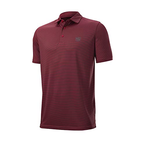 Wilson Herren T-Shirt Stripe Polo, Red, XL, WGA700608 Wilson Herren T-Shirt Stripe Polo, Red, XL, WGA700608 von Wilson