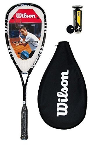 Wilson Hyper Hammer 120 PH Squashschläger + 3 Dunlop Squash Bälle - Schwarz + 3 Pro Bälle Wilson Hyper Hammer 120 PH Squashschläger + 3 Dunlop Squash Bälle - Schwarz + 3 Pro Bälle von Wilson