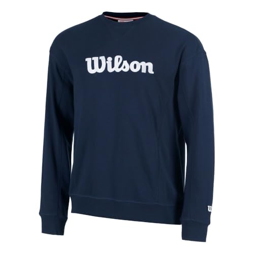 Wilson M Parkside Crew Classic Navy Script Herren Sweatshirt dunkelblau L von Wilson