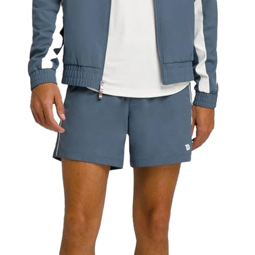 Wilson M Tennis Volley Short 6In Unlined Slate Blue Herren Shorts blau L Wilson M Tennis Volley Short 6In Unlined Slate Blue Herren Shorts blau L von Wilson