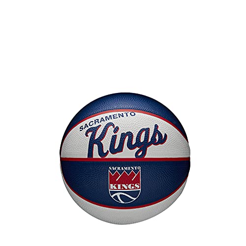 Wilson Mini-Basketball TEAM RETRO, SACRAMENTO KINGS, Outdoor, Gummi, Größe: MINI von Wilson