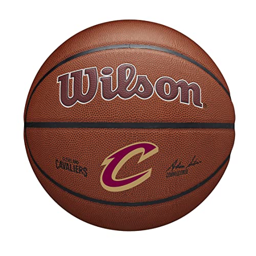 Wilson Basketball, NBA Team Alliance, Cleveland Cavaliers, Outdoor und Indoor, PureFeel Cover, Größe: 7, Braun von Wilson