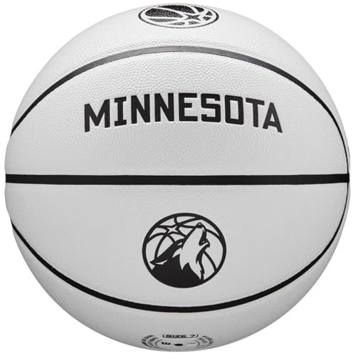 Wilson NBA Team City Collector Minnesota Timberwolves Ball WZ4016418ID, Unisex basketballs, White, 7 EU von Wilson