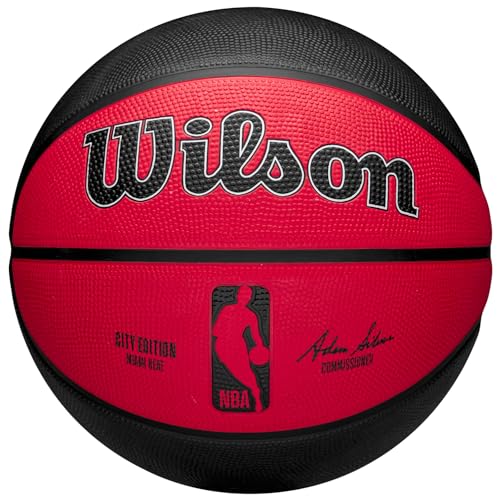 Wilson NBA Team City Edition Miami Heat Out Ball WZ4024216XB, Unisex basketballs, Red, 7 EU Wilson NBA Team City Edition Miami Heat Out Ball WZ4024216XB, Unisex basketballs, Red, 7 EU von Wilson