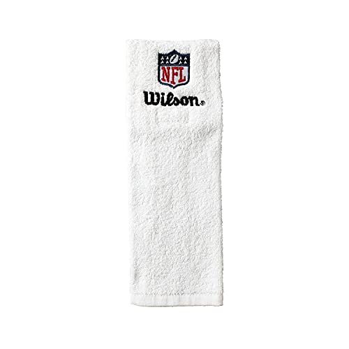 Wilson Football-Handtuch NFL FIELD TOWEL, Baumwolle, Mit Klettband, Weiß von Wilson