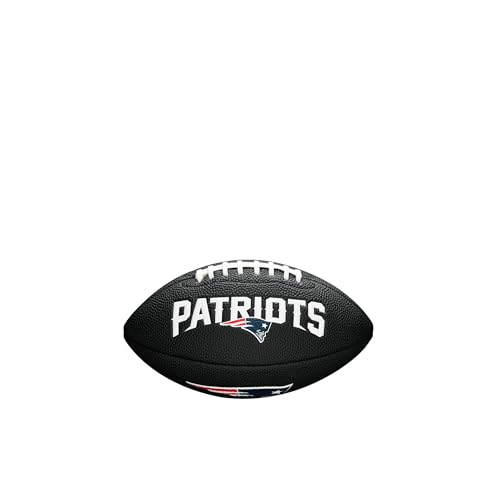 Wilson Unisex-Youth MINI NFL TEAM SOFT TOUCH FB BL NE American Football, BLACK, Wilson Unisex-Youth MINI NFL TEAM SOFT TOUCH FB BL NE American Football, BLACK, von Wilson