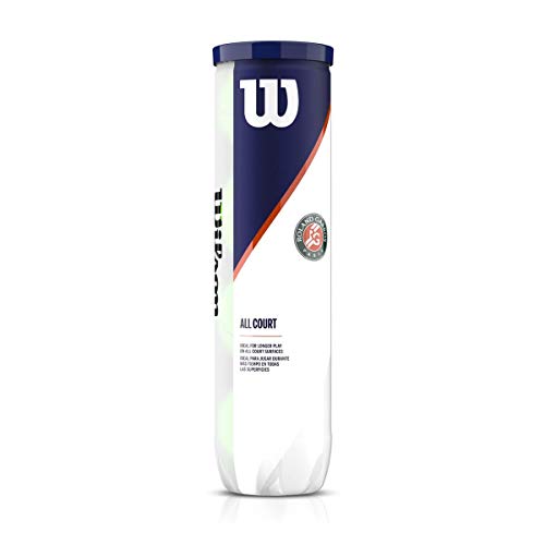 WILSON Unisex-Adult Roland Garros All Court Tennisbälle, Yellow, 4 Bälle WILSON Unisex-Adult Roland Garros All Court Tennisbälle, Yellow, 4 Bälle von Wilson