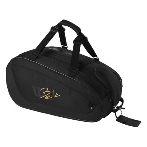 Wilson Unisex-Adult Bela Racketbag, Schwarz, 23.5 x 12 x 12/60 x 31 x 31 cm Wilson Unisex-Adult Bela Racketbag, Schwarz, 23.5 x 12 x 12/60 x 31 x 31 cm von Wilson