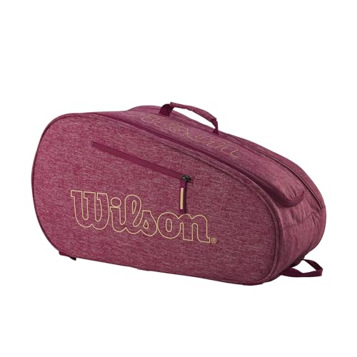 Wilson Padel-Tasche Team, Für bis zu 4 Schläger, Rot / Creme von Wilson