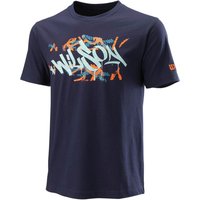 Wilson Paris 2022 Tech T-Shirt Herren in blau von Wilson