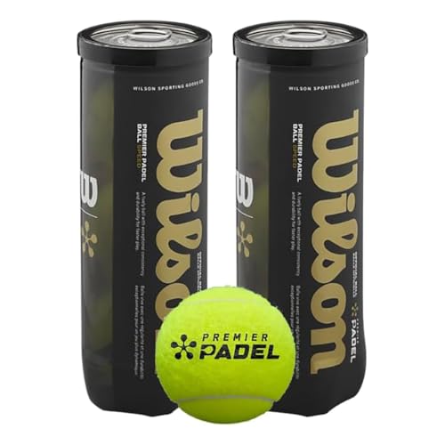 Wilson Unisex-Adult Premier Padel Paddel Bälle, Gelb, 2 x 3er-Pack von Wilson