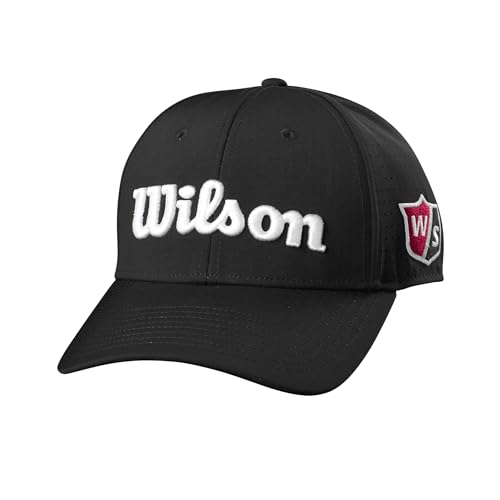 Wilson Kappe, W/S Performance Mesh Cap, Mit atmungsaktivem Netzmaterial, Golf-Zubehör für Herren, Schwarz Wilson Kappe, W/S Performance Mesh Cap, Mit atmungsaktivem Netzmaterial, Golf-Zubehör für Herren, Schwarz von Wilson