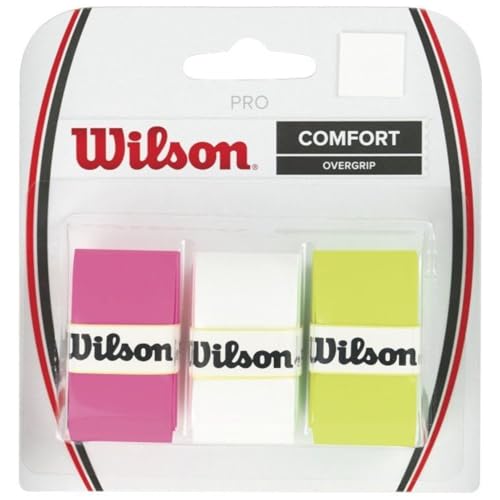 Wilson Pro Overgrip-Comfort 3pk-assorted-white/green/pink von Wilson