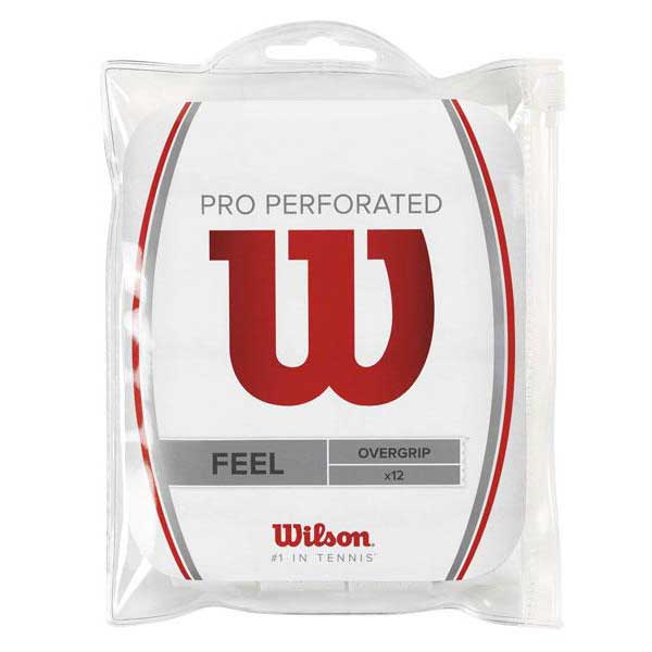 Wilson Pro Perforated Tennis Overgrip 12 Units Rot,Weiß Wilson Pro Perforated Tennis Overgrip 12 Units Rot,Weiß von Wilson