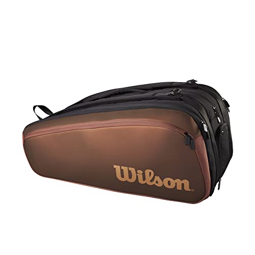 Wilson Pro Staff V14 Super Tour Tennisschlägertasche, Braun, für bis zu 15 Schläger Wilson Pro Staff V14 Super Tour Tennisschlägertasche, Braun, für bis zu 15 Schläger von Wilson