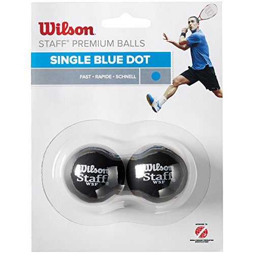 Wilson Staff Squash 2 Ball Squashbälle, Blau, 2 Stück von Wilson