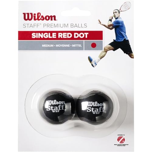 Wilson Staff Squash 2 Ball Squashbälle, Rot, 2 Stück Wilson Staff Squash 2 Ball Squashbälle, Rot, 2 Stück von Wilson