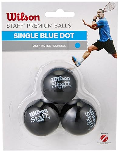 Wilson Squash-Ball, Staff, 3 Stück, Blau, Schwarz, WRT618000 von Wilson