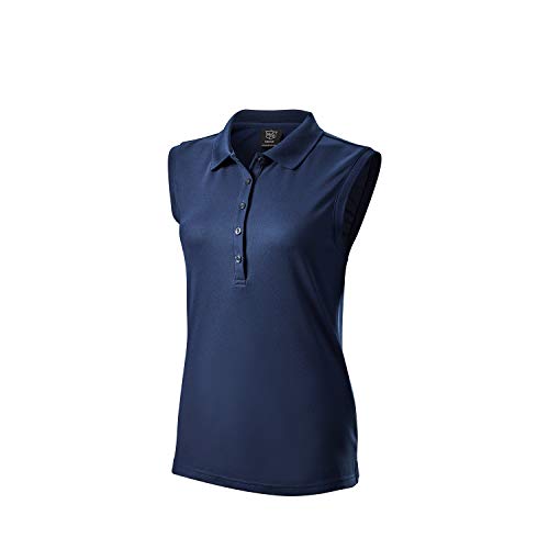 Wilson Staff Damen Golf-Poloshirt, Ärmellos, WILSON STAFF SLEEVELESS POLO, Polyester, Blau, Gr. M, WGA700743MD von Wilson