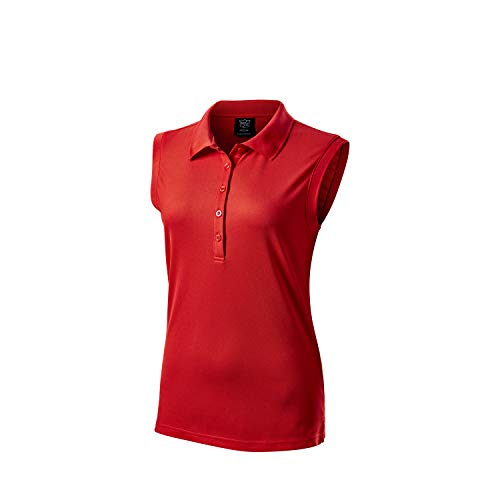 Wilson Staff Damen Golf-Poloshirt, Ärmellos, WILSON STAFF SLEEVELESS POLO, Polyester, Rot, Gr. L, WGA700742LG Wilson Staff Damen Golf-Poloshirt, Ärmellos, WILSON STAFF SLEEVELESS POLO, Polyester, Rot, Gr. L, WGA700742LG von Wilson