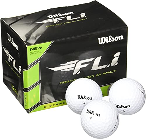 Wilson Staff F.L.I. Golfbälle, Weiß, 12 Stück von Wilson