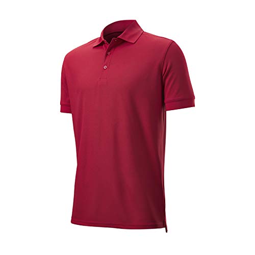 Wilson Staff Herren Golf-Poloshirt, WILSON STAFF AUTHENTIC POLO, Polyester, Rot, XL von Wilson