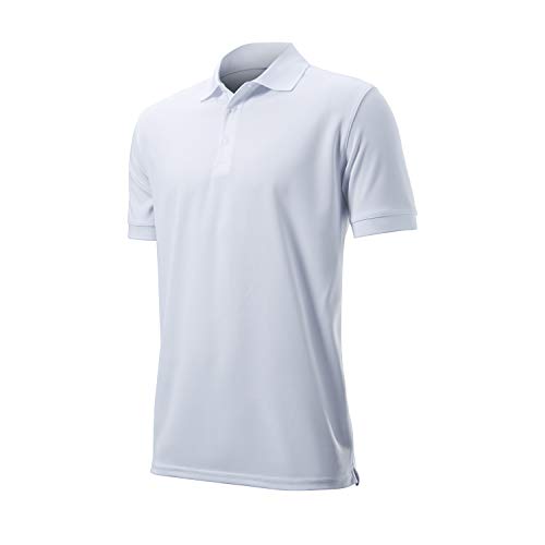 Wilson Staff Herren Golf-Poloshirt, WILSON STAFF AUTHENTIC POLO, Polyester, Weiß, L von Wilson