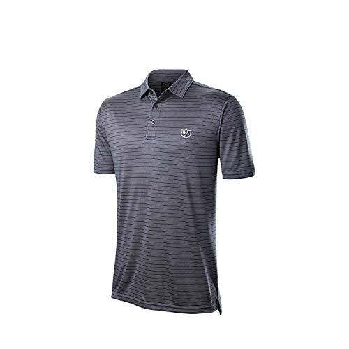 Wilson Staff Herren Golf-Poloshirt, WILSON STAFF STRIPE POLO, Polyester, Blau, Gr. M, WGA700731MD von Wilson