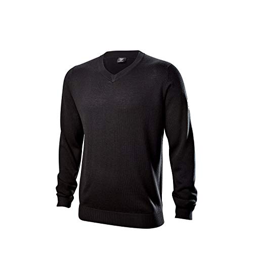 Wilson Staff Herren Golf-Pullover, V-Ausschnitt, WILSON STAFF V NECK SWEATER, Wolle/Acryl, Schwarz, Gr. L, WGA700724LG von Wilson