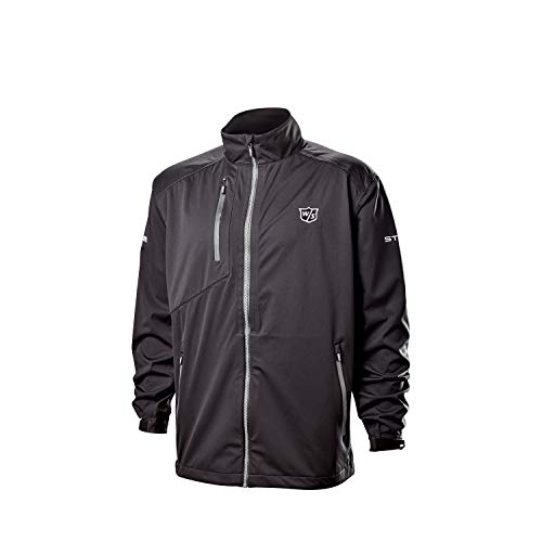 Wilson Staff Herren Golf-Regenjacke, STAFF MODEL RAIN JACKET, Polyester, Schwarz, Gr. M, WGA700712MD von Wilson