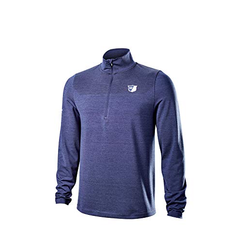 Wilson Staff Herren Golf Thermo-Shirt, STAFF MODEL THERMAL TECH, Polyester/Spandex, Blau, Gr. L, WGA700717LG Wilson Staff Herren Golf Thermo-Shirt, STAFF MODEL THERMAL TECH, Polyester/Spandex, Blau, Gr. L, WGA700717LG von Wilson