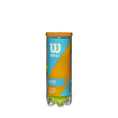 WILSON Tennisbälle Profile All Court, für alle Beläge, gelb, 3er Dose, WRT102200 WILSON Tennisbälle Profile All Court, für alle Beläge, gelb, 3er Dose, WRT102200 von Wilson