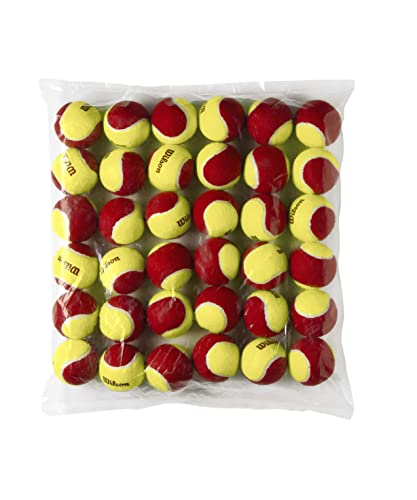 Wilson Tennisbälle Starter Red für Kinder, gelb/rot, 36er Pack, WRT13700B Wilson Tennisbälle Starter Red für Kinder, gelb/rot, 36er Pack, WRT13700B von Wilson