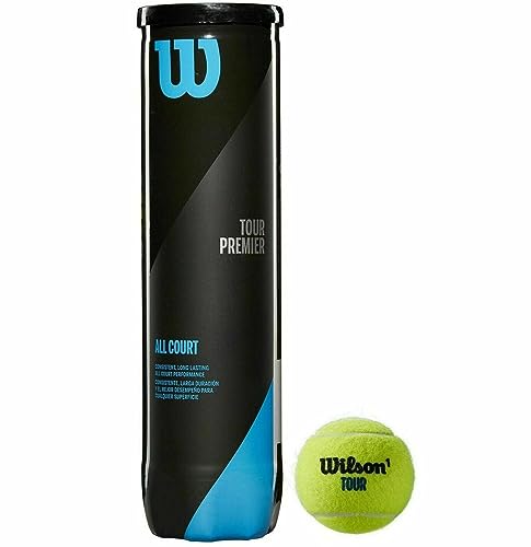 Wilson Tennisbälle Tour Premier für alle Beläge, gelb, 4er Dose, WRT119400 von Wilson