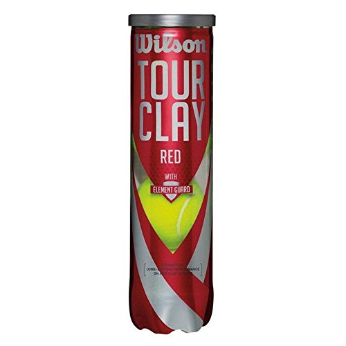 Wilson Tennisball Tour Red Clay 4er Pack, Gelb, 1, WRT110800 von Wilson