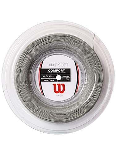 Wilson Tennissaite NXT Soft 16, Für Tennisschläger, Durchmesser: 1,30 mm, 200 m, Silber, WR830520316 Wilson Tennissaite NXT Soft 16, Für Tennisschläger, Durchmesser: 1,30 mm, 200 m, Silber, WR830520316 von Wilson