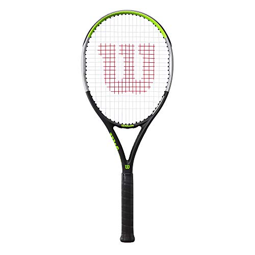 Wilson Tennisschläger Blade Feel 100, Fortgeschrittene Spieler, Carbon/Basaltfasern, Grün/Grau/Schwarz, WR054510U3 von Wilson