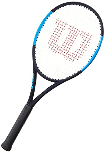 WILSON Ultra 100L V2 Performance Tennisschläger für Erwachsene, Griffgröße 8,5 cm, Blau/Marineblau von Wilson