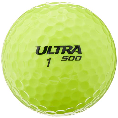 Wilson Ultra 500 Golfball, Gelb, 15 Stück von Wilson