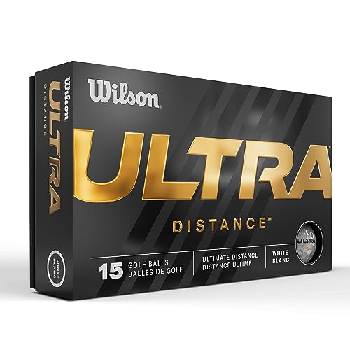 Wilson Staff Golfbälle, Ultra Distance, Zweiteiliger Golfball, 15 Bälle, Weiß Wilson Staff Golfbälle, Ultra Distance, Zweiteiliger Golfball, 15 Bälle, Weiß von Wilson