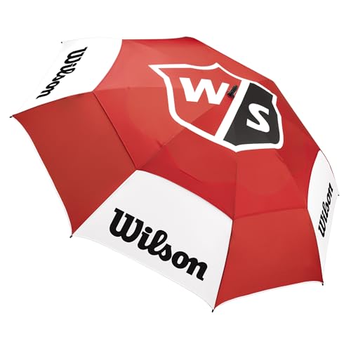 Wilson Unisex-Adult Tour Umbrella Regenschirme, Rot/Rot, 62" von Wilson