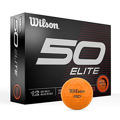 Wilson Unisex-Erwachsene Fifty Elite Golfbälle, Orange/Abendrot im Zickzackmuster (Sunset Chevron) von Wilson