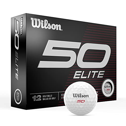 Wilson Unisex-Erwachsene Fifty Elite Golfbälle, Weiss/opulenter Garten von Wilson